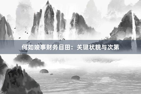 何如竣事财务目田：关键状貌与次第